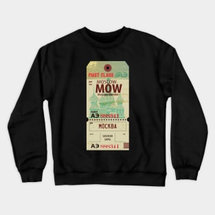 Mocow Russia luggage tag Crewneck Sweatshirt